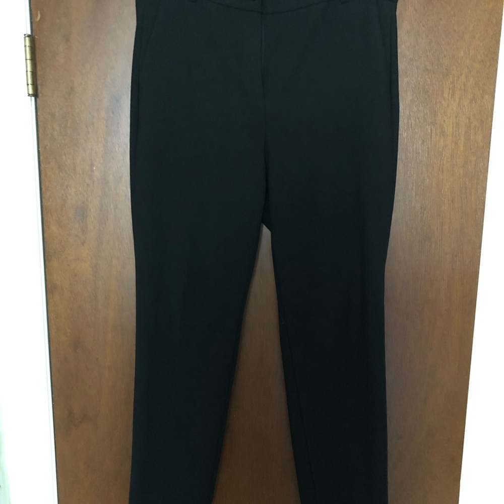 J. Crew Women's Black Straight Leg Pants Size 10 Work Classic Business Casual
